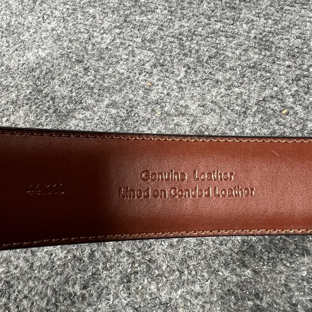 Stafford Mens Belt 44 Brown Genuine Leather New with Tags NWT Dress Casual